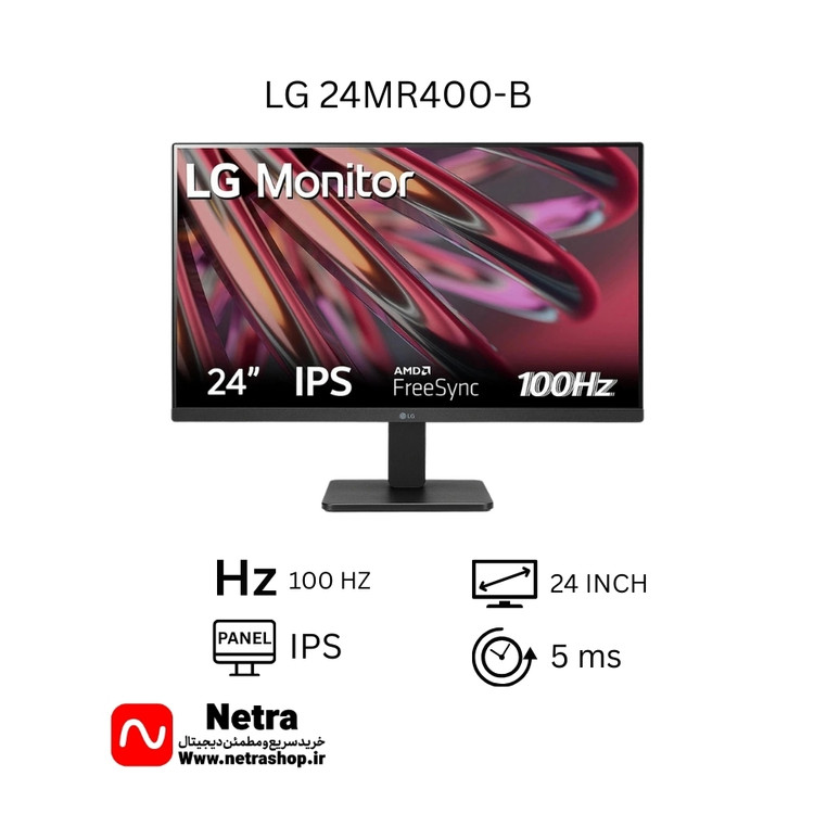 مانیتور ال جی مدل 24MR400-B سایز 24 اینچ