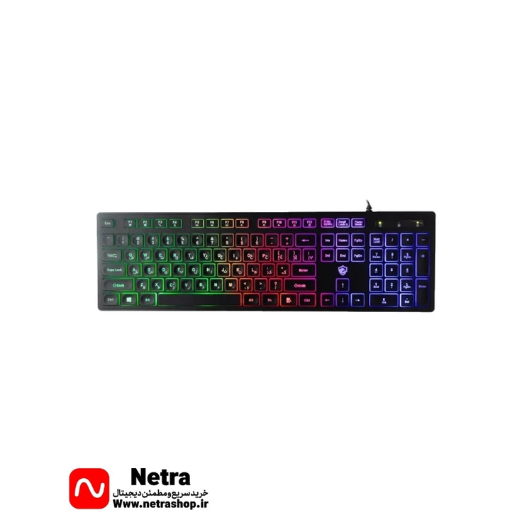 کیبورد گیمینگ بیاند مدل BGK-2010 سوئیچ ممبران، Full-Size، نورپردازی RGB